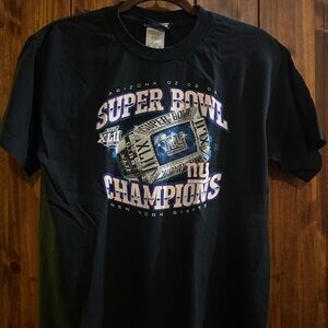 Reebok Black Super Bowl NY Giants Champions Tee